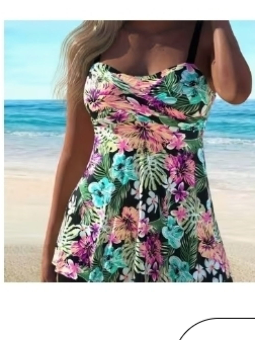 Tankini With Black Bottoms